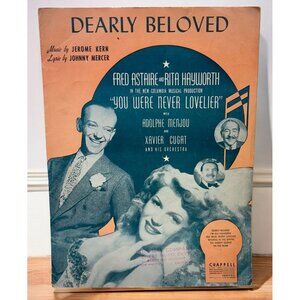 Dearly Beloved Vintage Piano Sheet Music You Were Never Lovelier Johnny Mercer